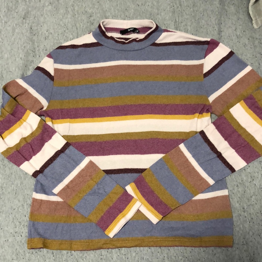 Stargirl stripped mock neck